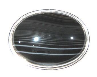 agate brooch silver 925%