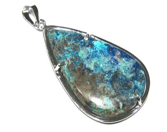 azurite  pendant silver 925%