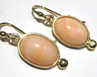 koralle rosa Ohrringe Gold 18 k