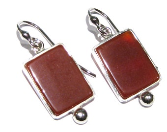 carnelian earrings silver 925%