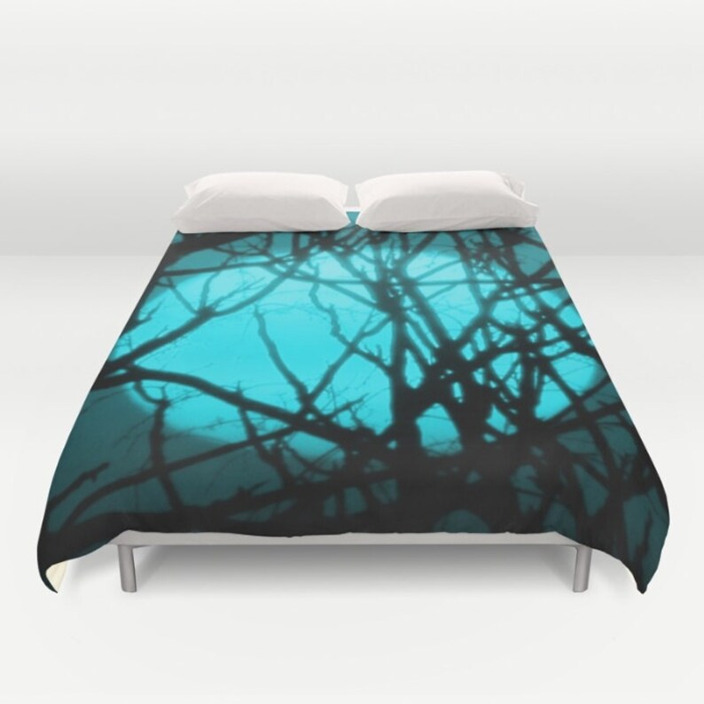 Turquoise Duvet Cover Sunset Comforter Cover Turquoise Etsy