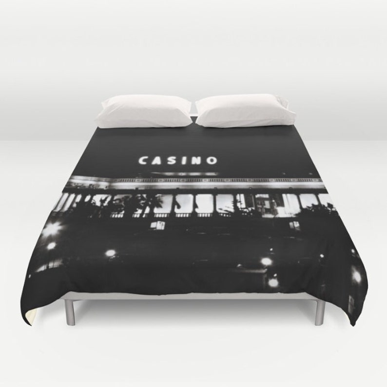 Casino Night Duvet Cover Black Duvet Cover Man Cave Decor Etsy