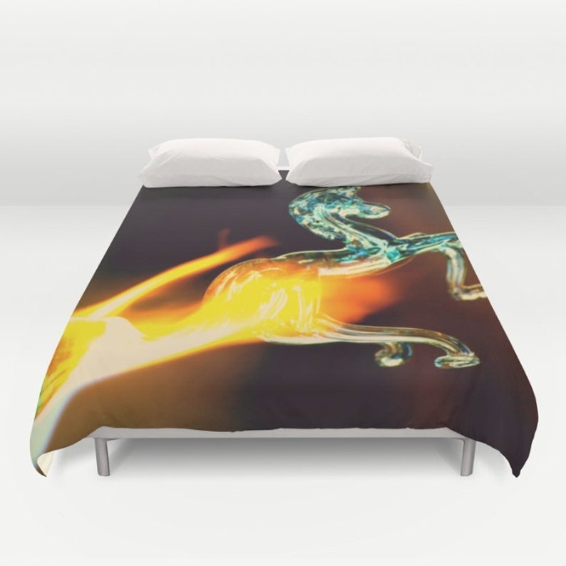 Glass Unicorn Duvet Cover Bedding Queen Comforter Image 0