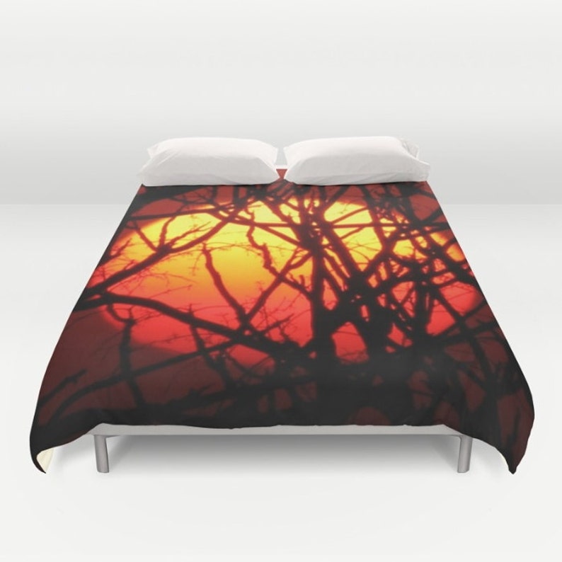 Sunset Decor Red Duvet Cover Queen Comforter King Size Covers