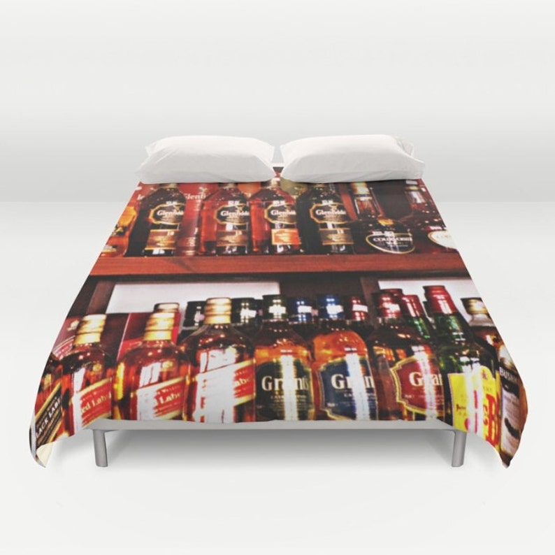 Booze Duvet Cover Man Cave Duvet Cover Queen Comforter Etsy