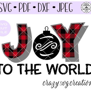 Alegría al mundo SVG Ornamento de Navidad ? Archivo de corte digital (Digital Cut File) Archivo de corte HTV (HTV Cut File) Archivo de corte de la plantilla de vinilo (Vinyl Stencil Cut File) PNG ? Jpeg ? Dxf ? Pdf