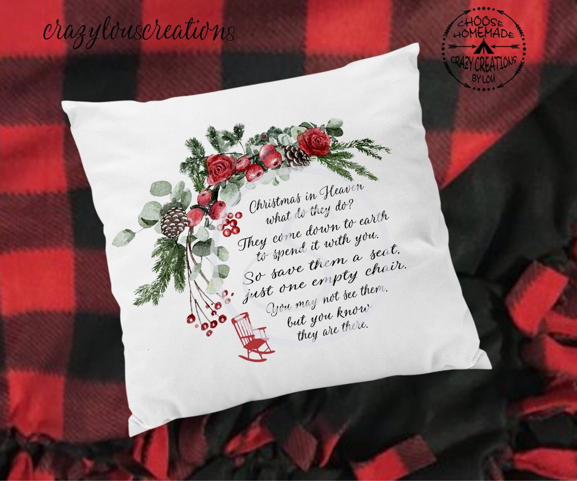 Christmas in Heaven Wreath Little Red Chair Sublimation File - Etsy