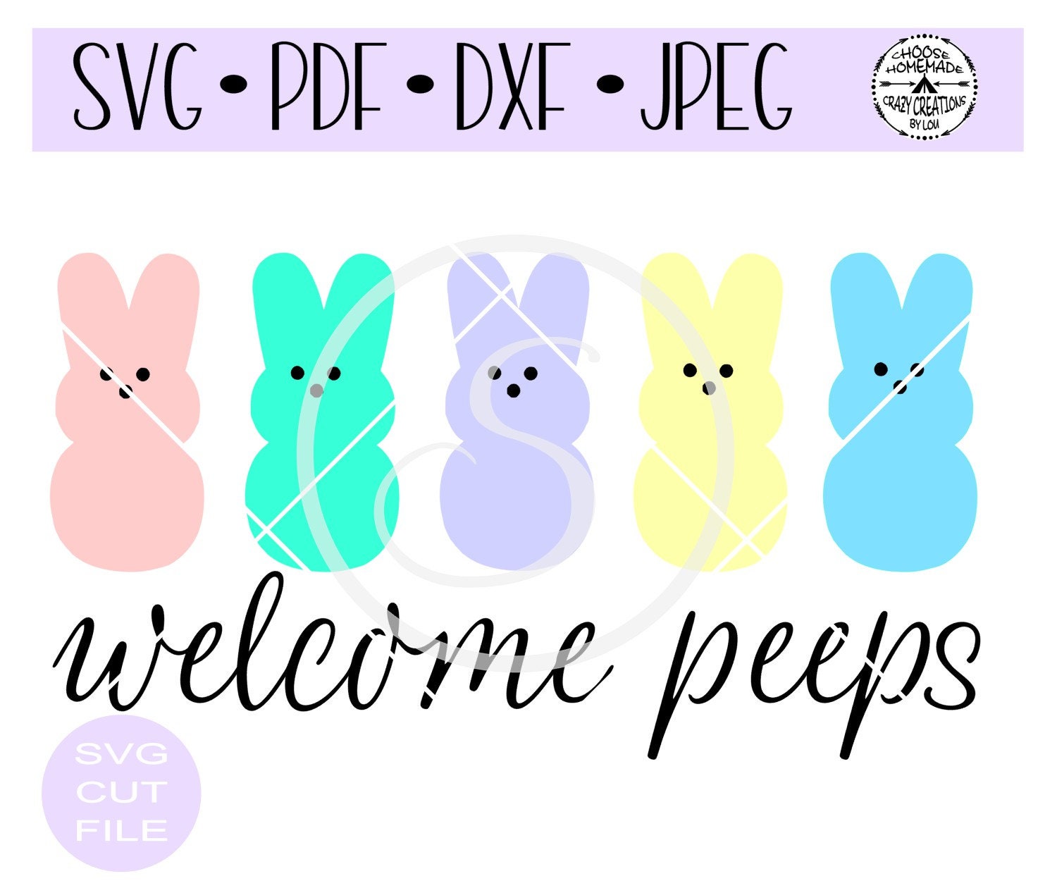 Download Welcome Peeps Easter Marshmallow Peeps SVG digital cut ...