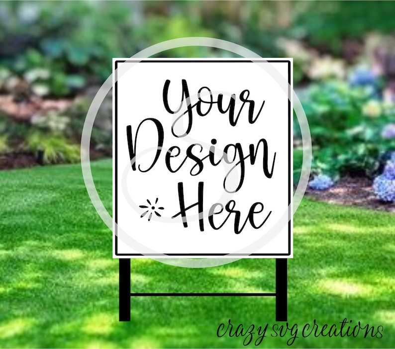 Download Yard Sign Mock Up Yard Sign Mockup Vertical Sign Jpeg | Etsy
