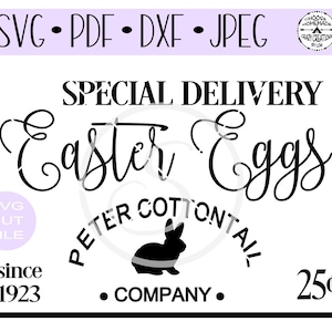 Special Delivery Ostereier geschnitten Digitaldatei für Schneider htv-vinyl-decal-diy-plotter-vinyl Schneider-Handwerk. SVG-. DXF und JPEG-format