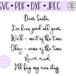 Cara lettera di Babbo Natale SVG File di taglio digitale File di taglio HTV File di taglio Decal in vinile File di taglio per stencil in vinile PROPRIETÀ PNG . Proprietà Jpeg . Proprietà Dxf . Pdf