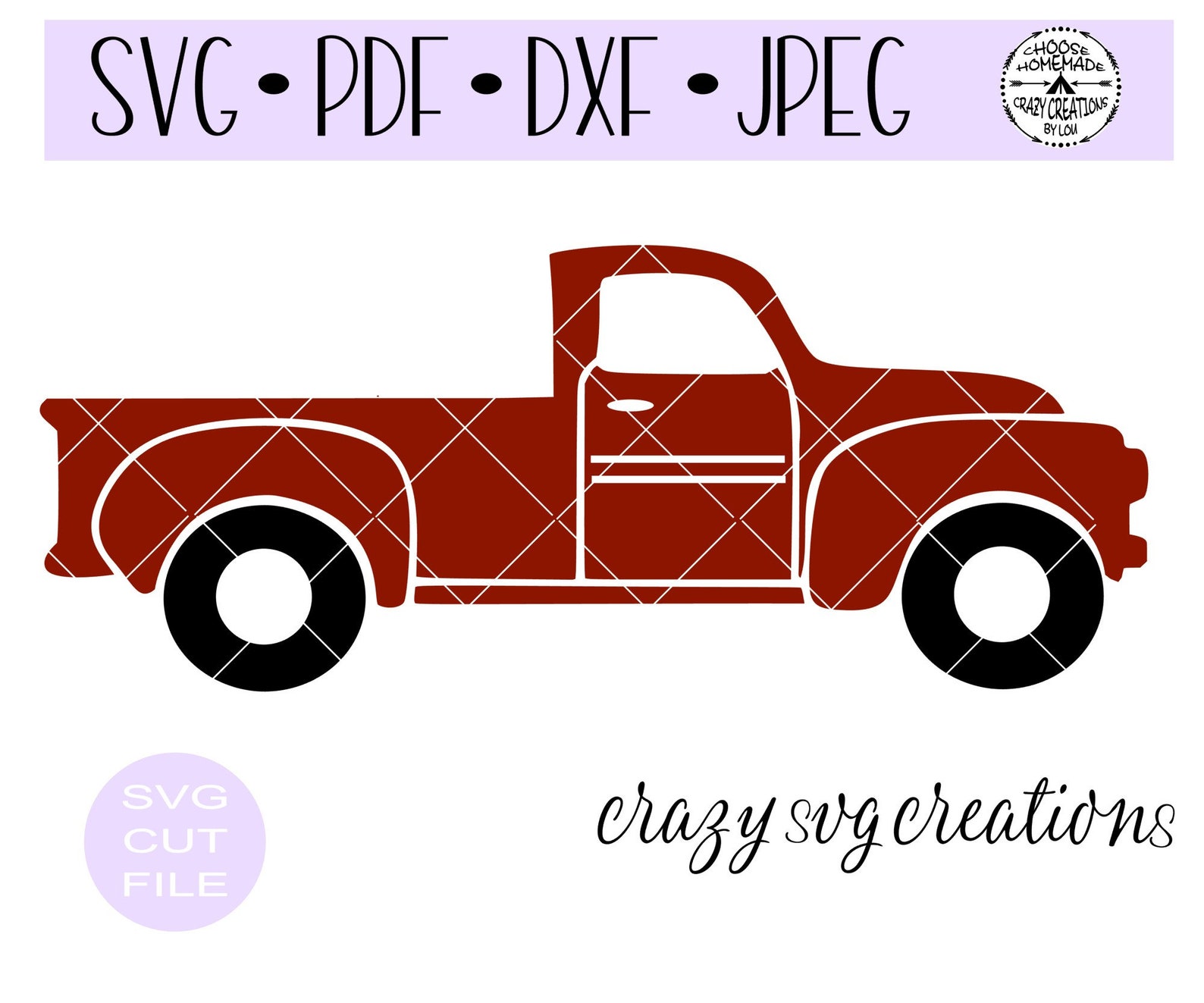 Little Red Truck SVG Vintage Truck Digital Cut File HTV - Etsy Ireland