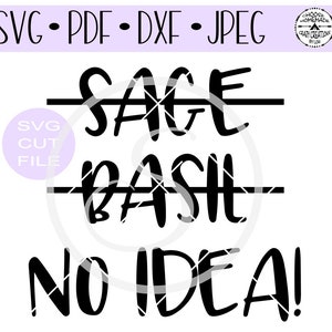 Puede incluir: Diseño gráfico de texto en blanco y negro con las palabras "Sage Bash No Idea!" en estilo manuscrito.