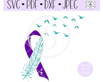 Anencephaly Awareness Ribbon SVG Digital Cut File (Instant Download) - Etsy