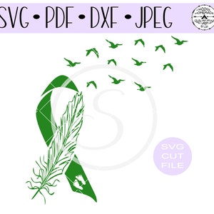 Anencephaly Awareness Ribbon SVG digital cut file for htv-vinyl-decal-diy-plotter-vinyl cutter-craft cutter- SVG - DXF & Jpeg formats.