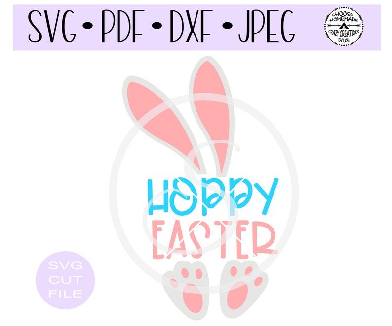 Download Hoppy Easter Bunny SVG digital cut file for | Etsy