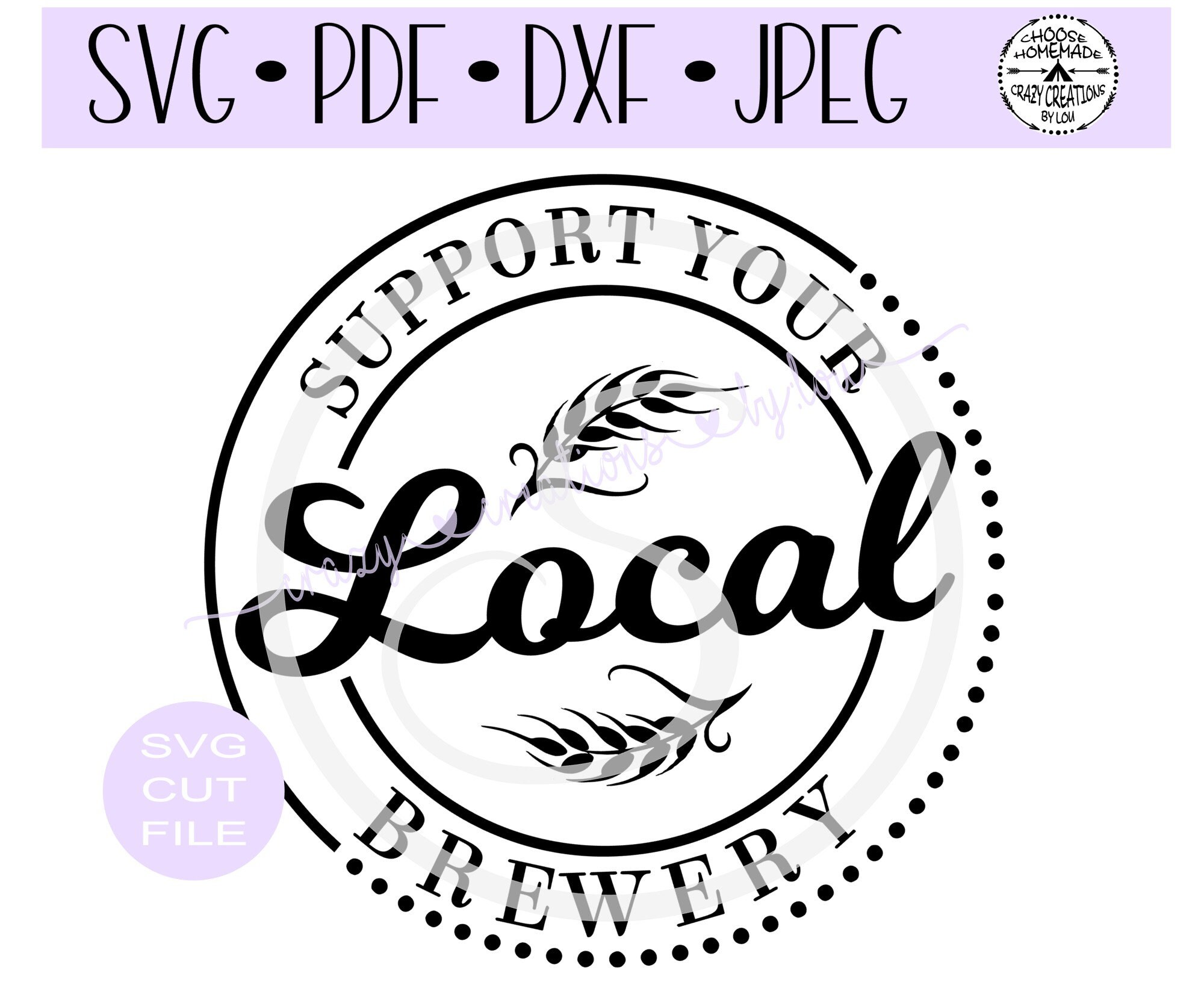 Support Your Local Brewery SVG | Digital Cut File | HTV Cut File ...