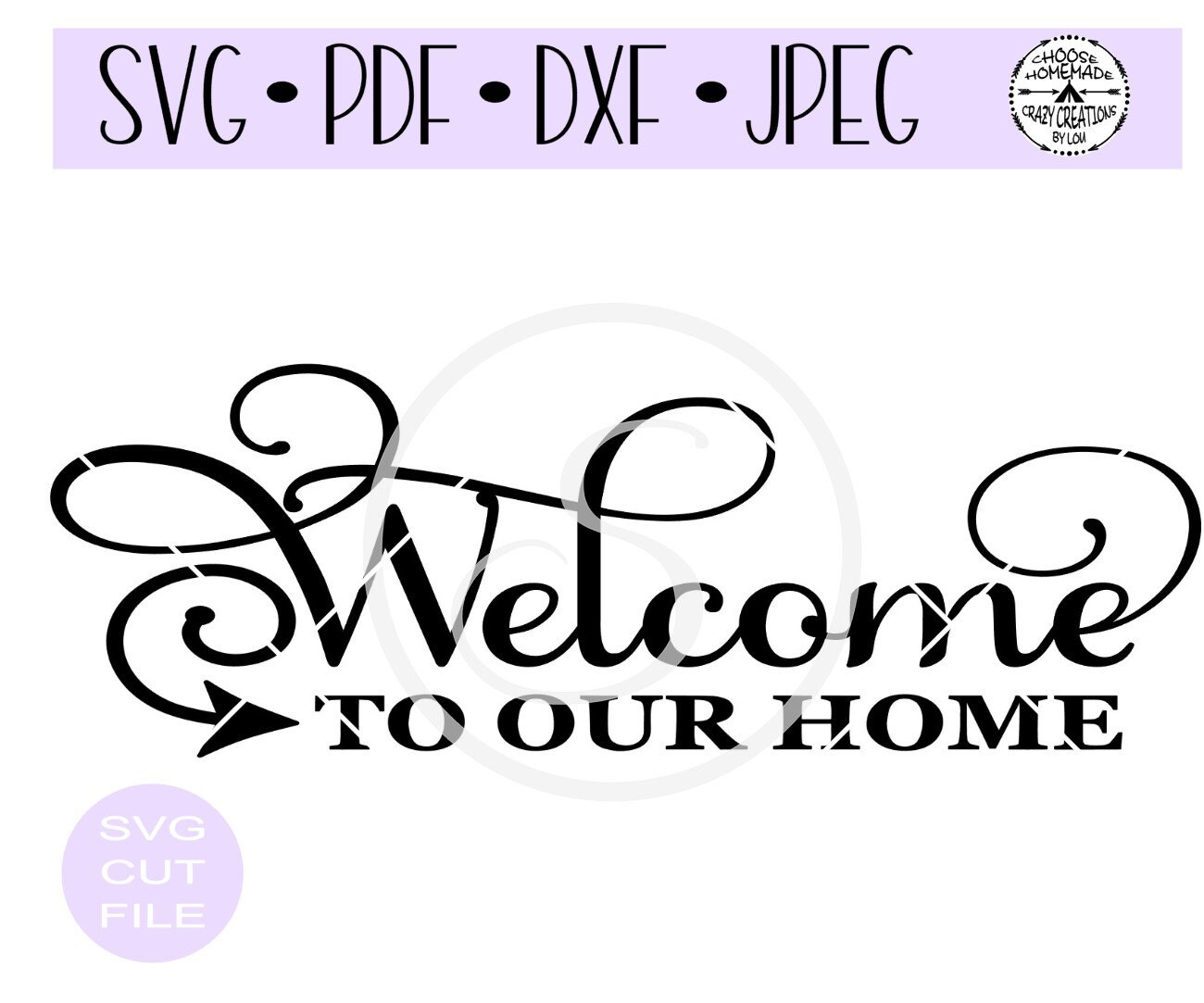 Download Welcome To Our Home SVG digital cut file for | Etsy