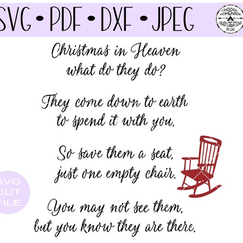 Christmas in Heaven SVG - Etsy