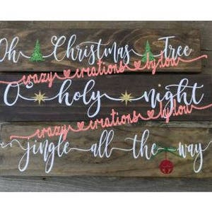 Jingle all the way-Oh Christmas Tree-O holy Night Christmas set of 3 digital cut file for htv-vinyl craft cutter.SVG format image 2