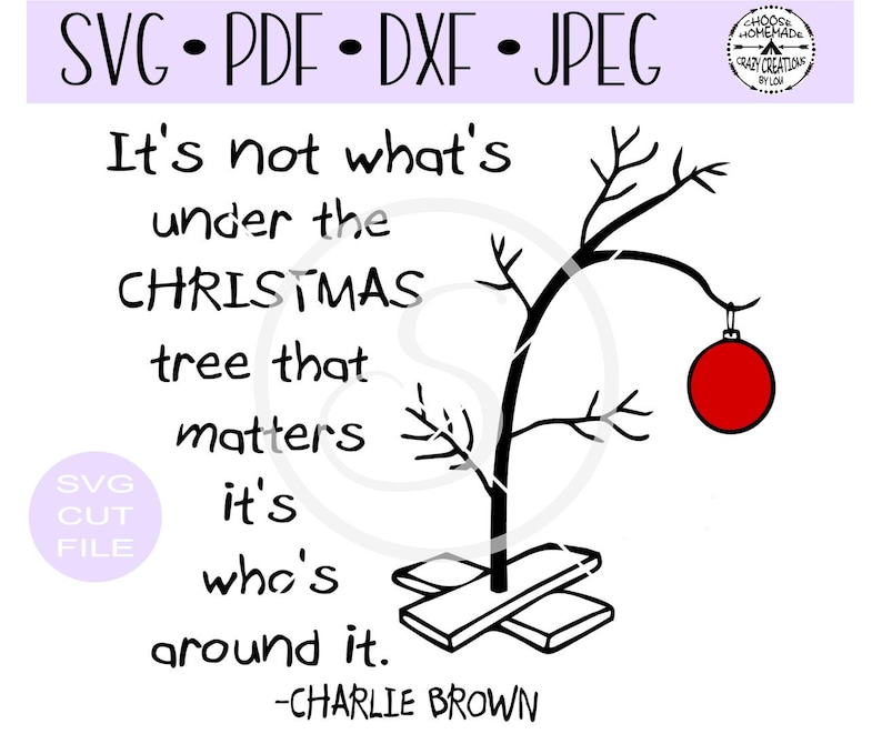Download Charlie Brown's Sad Little Christmas Tree Verse SVG | Etsy