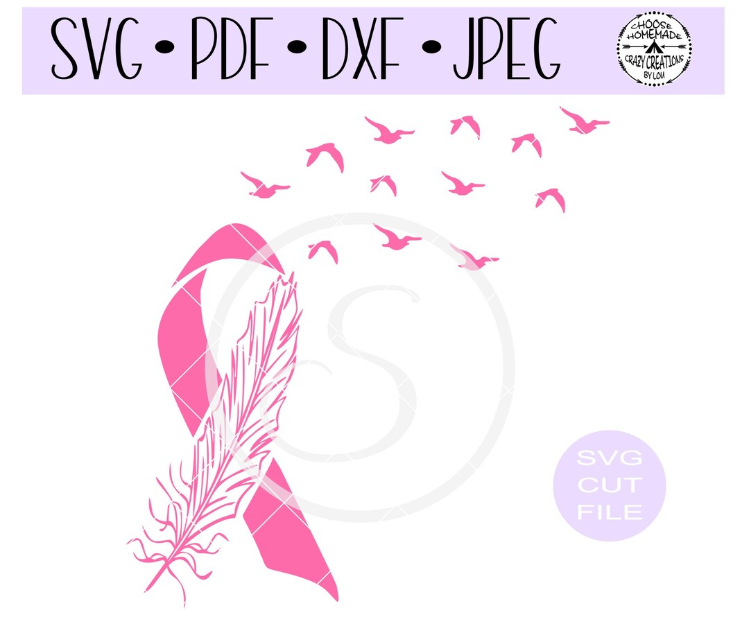 Cancer Awareness | Breast Cancer Ribbon SVG Digital Cut File | Pink ...