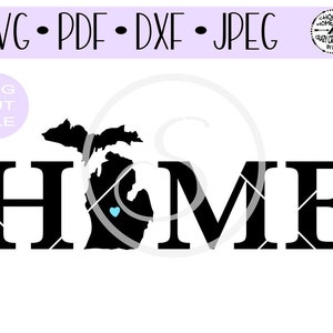 Home Michigan Arquivo de corte digital SVG para formatos htv-vinil-decal-diy-plotter-vinil cortador-cortador artesanal - SVG - DXF e Jpeg.