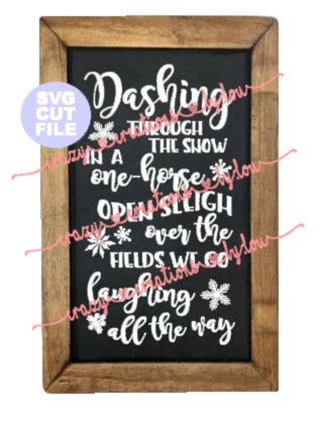 Dashing Through the Snow Digital Cut File for - Etsy
