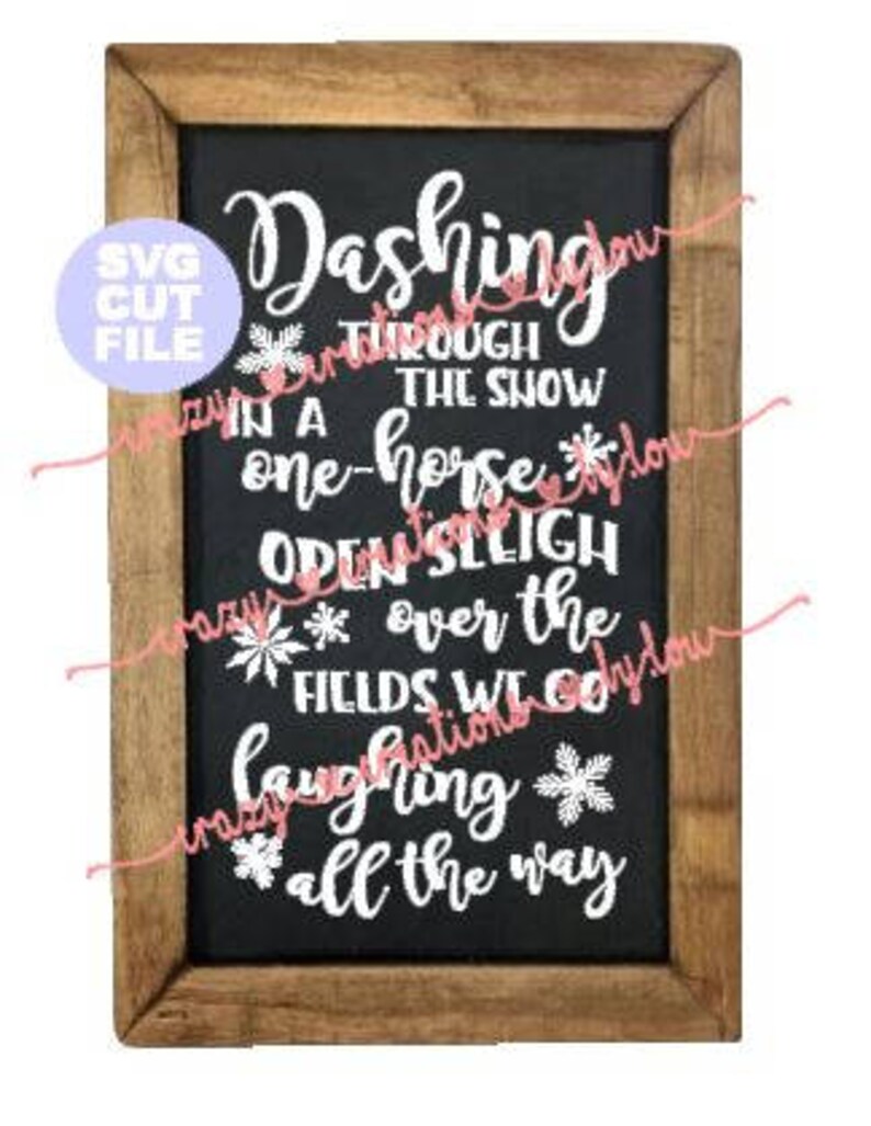 Dashing Through the Snow Digital Cut File for - Etsy