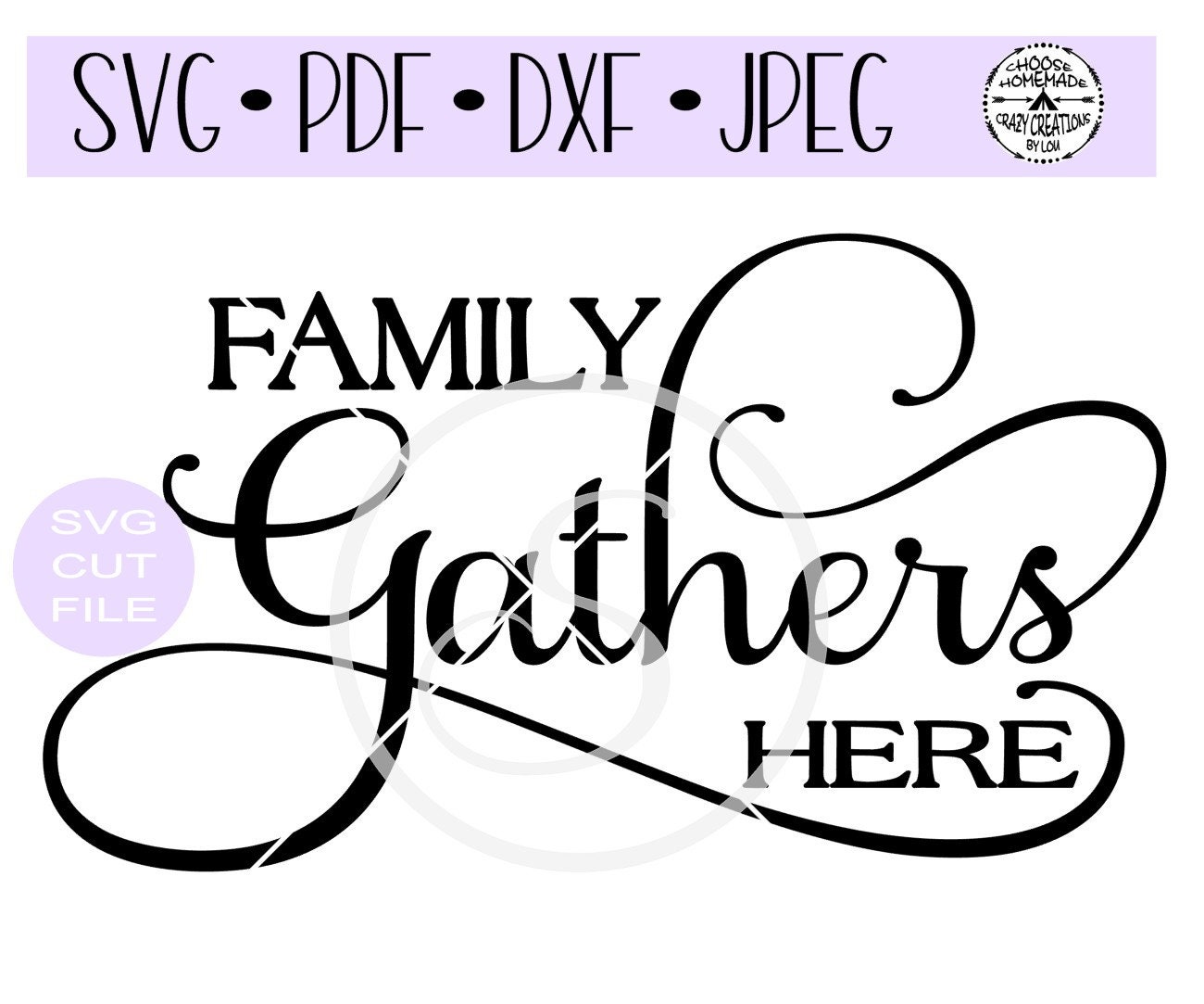 Download Family Gathers Here SVG Digital Cut File HTV Cut File | Etsy