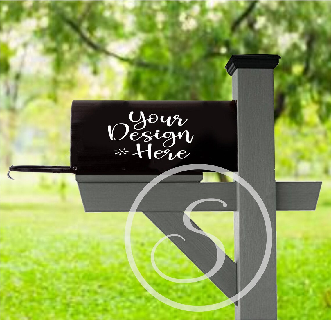 Mailbox Mock Up Black Mailbox Mockup Jpeg PDF PRINT Etsy