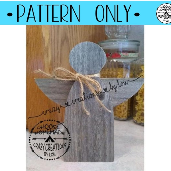 Wooden Angel Pattern ONLY Vintage Angel  Wood Pattern ONLY