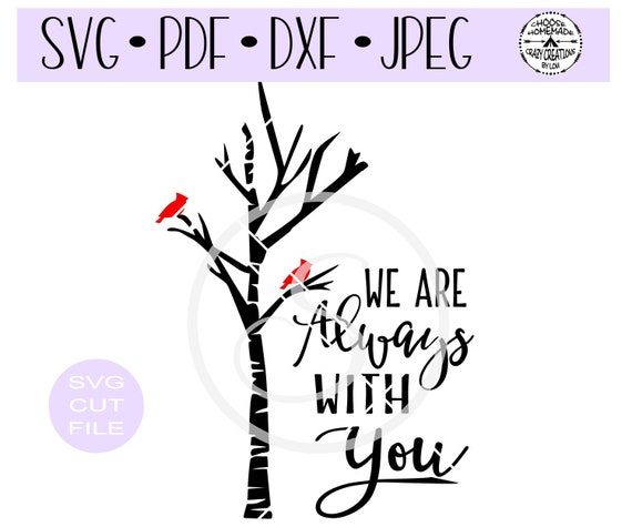 Download We Are Always With You Cardinals In Birch Tree SVG digital ...