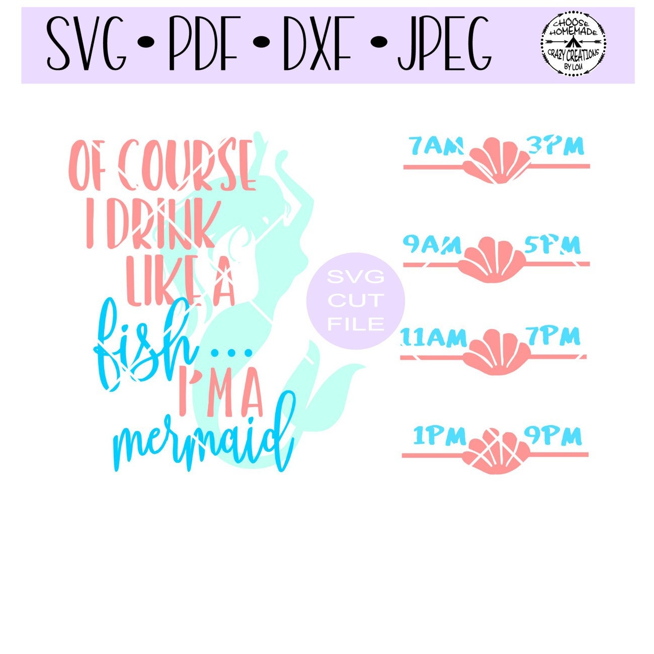 Download Of Course I Drink Like A Fish I M A Mermaid Svg For Water Etsy