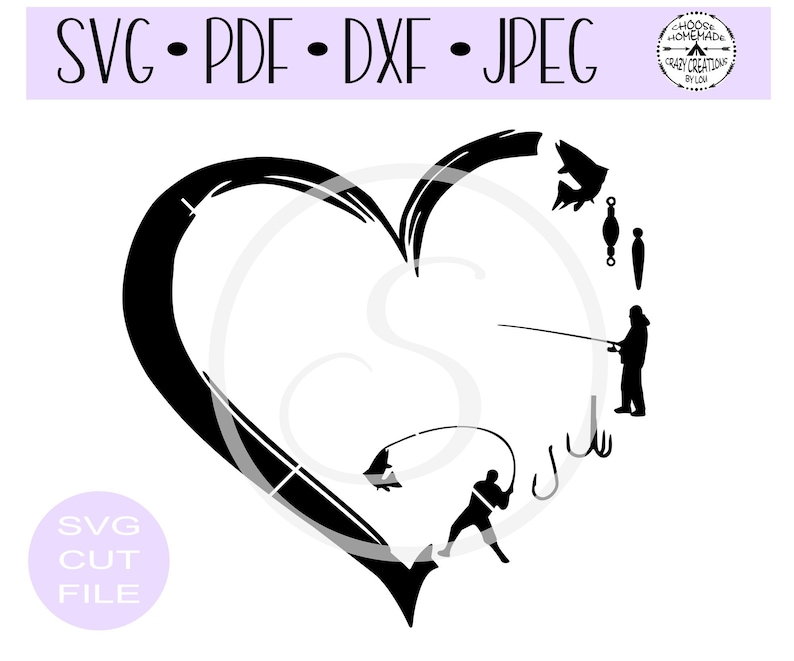 Free Free 119 Fishing Heart Svg SVG PNG EPS DXF File