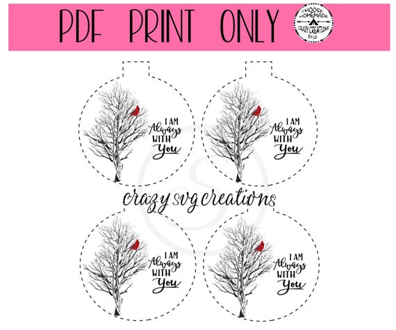 I Am Always With You Cardinal In Birch Tree You Cut 4 Etsy