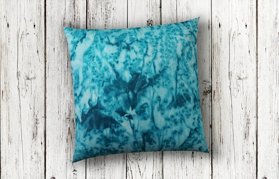 teal boho pillow