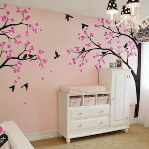 Large tree decal wall Mural Huge Tree wall decal Wall Art Stickers Wall Tattoo Decals Decor - 086