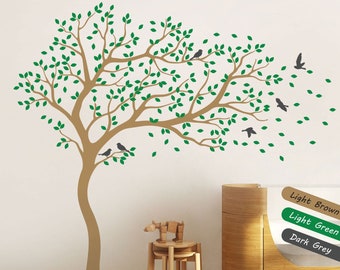 Large Tree wall decal nursery tree wall Sticker huge wall mural sticker kids room decoration tattoo wall art decor - 099