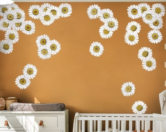 Daisy Wall Decal Stickers - Spruce Up Your Home with 36 Delightful Floral Prints - Choose Vinyl or Fabric, Sizes from Small to Large CP024