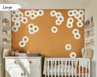 Delightful Daisy Wall Decals in Vinyl or Fabric for an Enchanting Ambiance - Various Sizes - Small to Large CP024