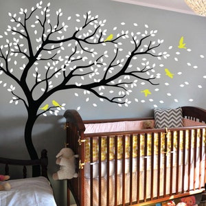 Muursticker grote boom voor kinderkamer, verwijderbare sticker muurdecoratie