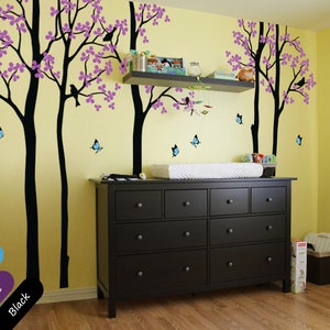 Nursery Tree Wall Decals – Forest Scene with Butterflies