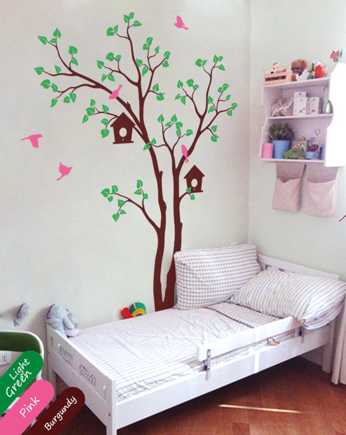 Tree Wall Decals Birdhouse and Flying Birds Wall Sticker Etsy