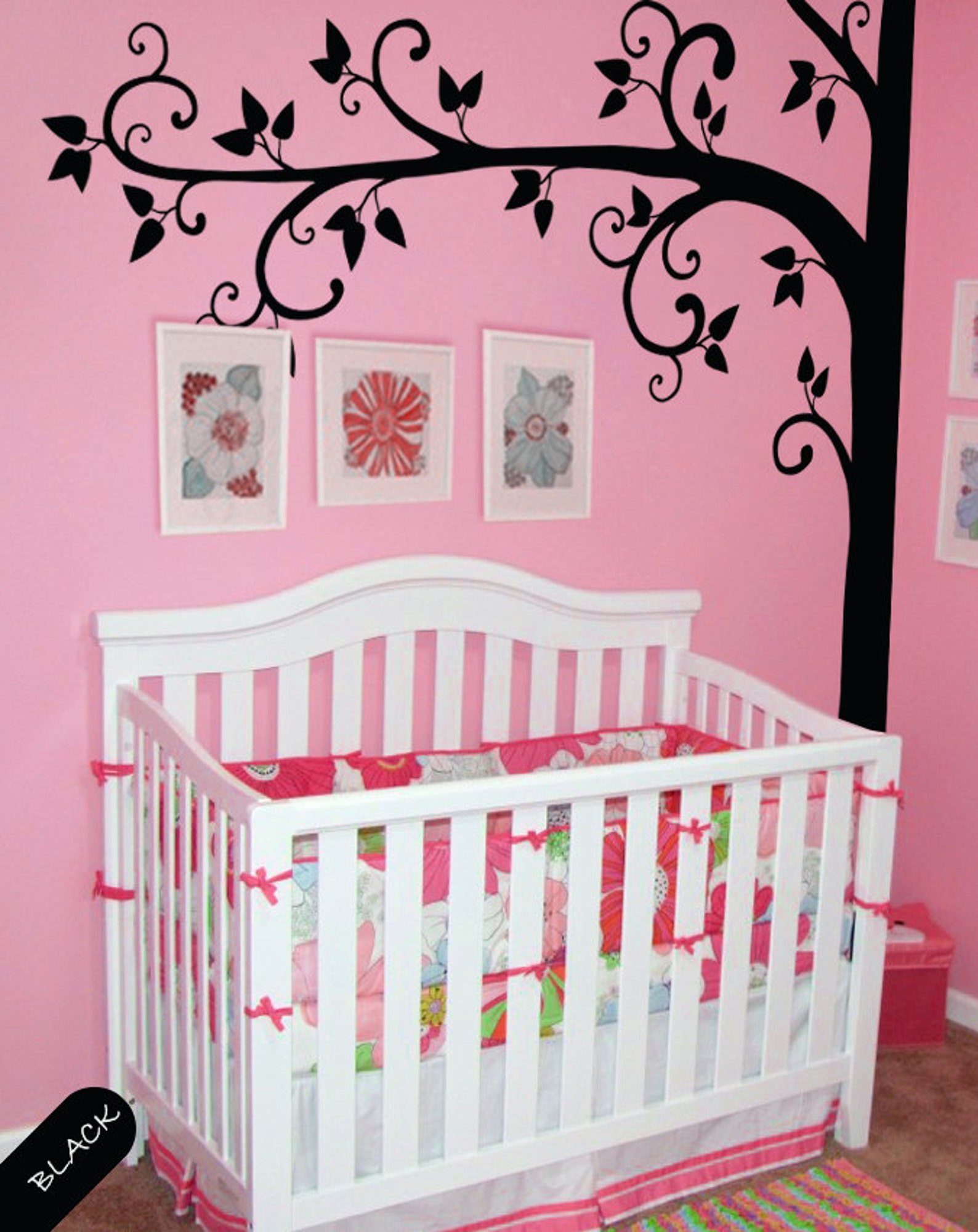 Tree Wall Decal Creative Nursery Corner Tree Wall Decal Baby Etsy