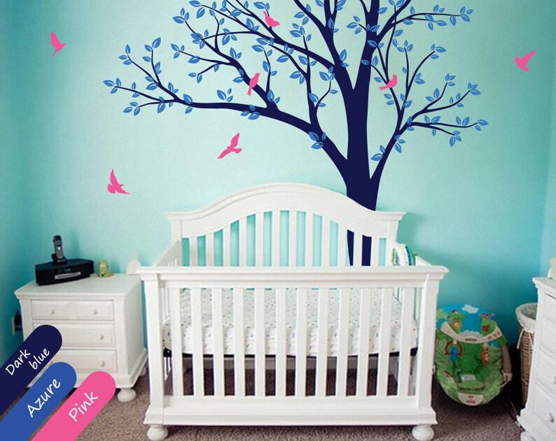 Baby Nursery Tree Wall Decal Wall Sticker Mural With Tree Etsy