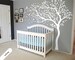 White Tree Wall Decal Huge Tree wall decal Wall Mural Stickers Nursery Tree and Birds Wall Art Tattoo Nature Wall Decals Decor  - 098 