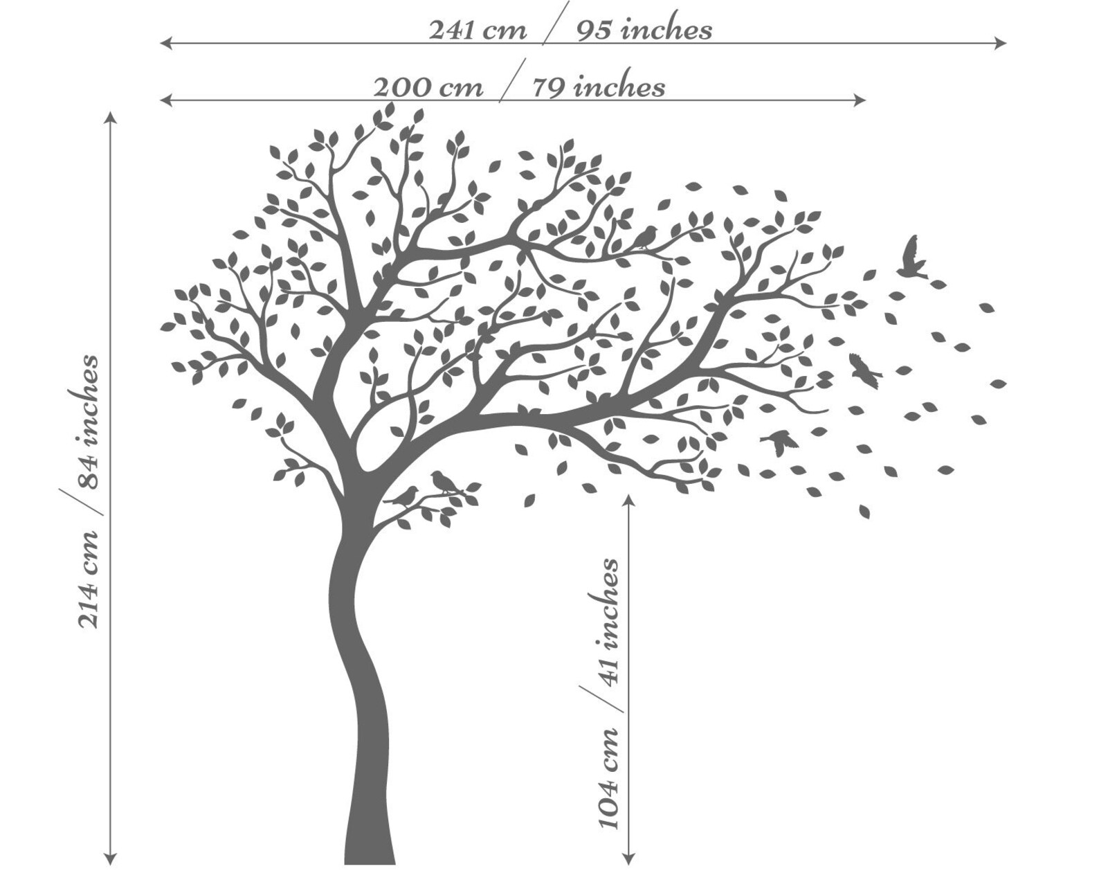 Tree Wall Decal Large Tree Wall Decals Nursery Wall Decor Etsy