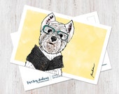 West Highland Terrier postcard