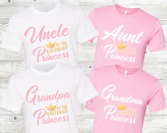 Dad Of The Birthday Princess Golden Matching Family T-Shirt Dad Of The Birthday Princess Golden Matching Family T-Shirt